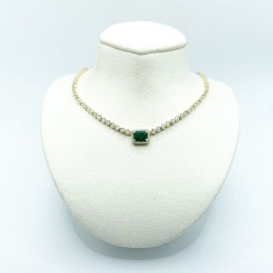 Gargantilla De Esmeralda Con Diamantes – Victoria Fine Jewelry