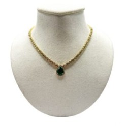 Gargantilla Gota de Esmeralda con Diamantes – Victoria Fine Jewelry