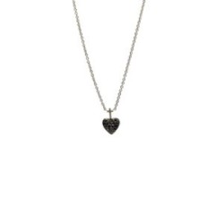 Mini Sagrado Corazón de Diamante Negro – Victoria Fine Jewelry