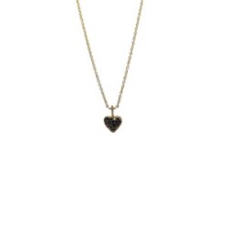 Mini Sagrado Corazón de Diamante Negro – Victoria Fine Jewelry