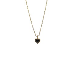 Mini Sagrado Corazón de Diamante Negro – Victoria Fine Jewelry