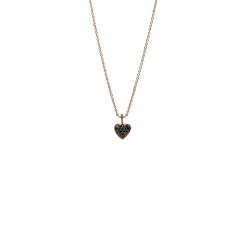 Mini Sagrado Corazón de Diamante Negro – Victoria Fine Jewelry