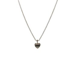 Mini Sagrado Corazón de Diamante Negro con Diamante – Victoria Fine Jewelry