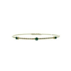 Pulsera Flexible Con Esmeraldas – Victoria Fine Jewelry