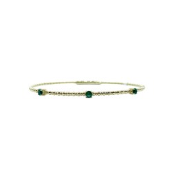 Pulsera Flexible Con Esmeraldas – Victoria Fine Jewelry