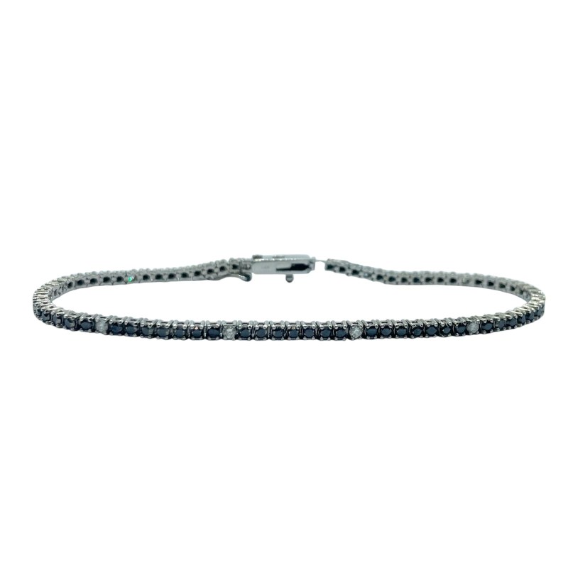 Pulsera Tennis Diamante Negro y Blanco – Victoria Fine Jewelry