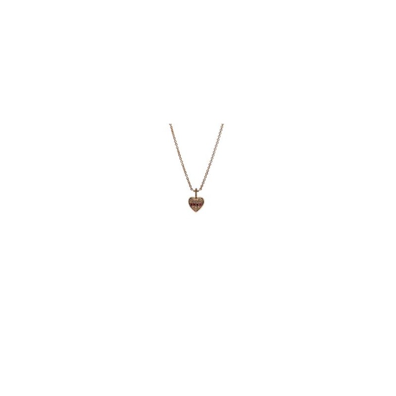 Mini Sagrado Corazón de Rubí con Diamante – Victoria Fine Jewelry