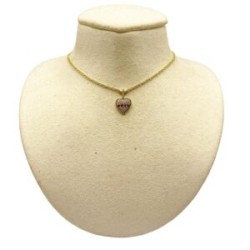 Mini Sagrado Corazón de Rubí con Diamante – Victoria Fine Jewelry