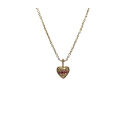 Mini Sagrado Corazón de Rubí con Diamante – Victoria Fine Jewelry