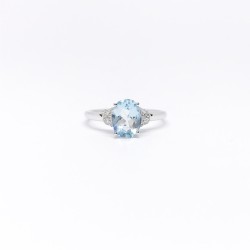 Anillo Aguamarina Oval – Victoria Fine Jewelry