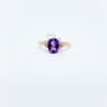 Anillo Amatista Oval con Diamantes – Victoria Fine Jewelry