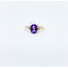 Anillo Amatista Oval con Diamantes – Victoria Fine Jewelry
