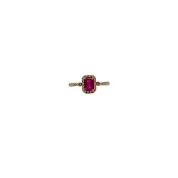 Anillo Cuadrado Rubí Con Diamantes – Victoria Fine Jewelry