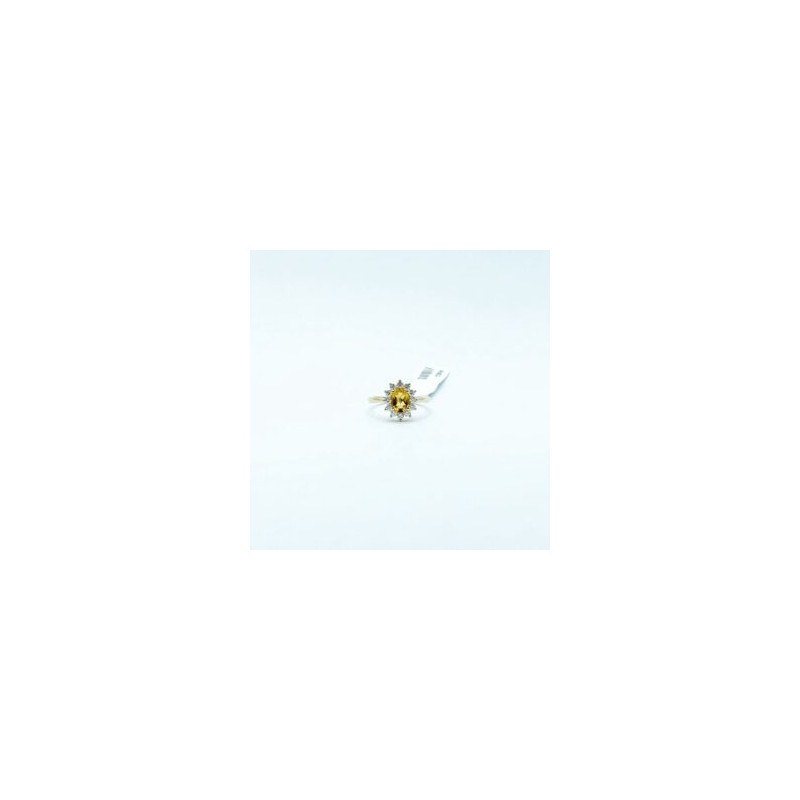 Anillo Citrino Oval Con Diamantes – Victoria Fine Jewelry