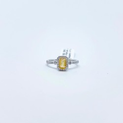 Anillo Cuadro Citrino Con Diamantes – Victoria Fine Jewelry