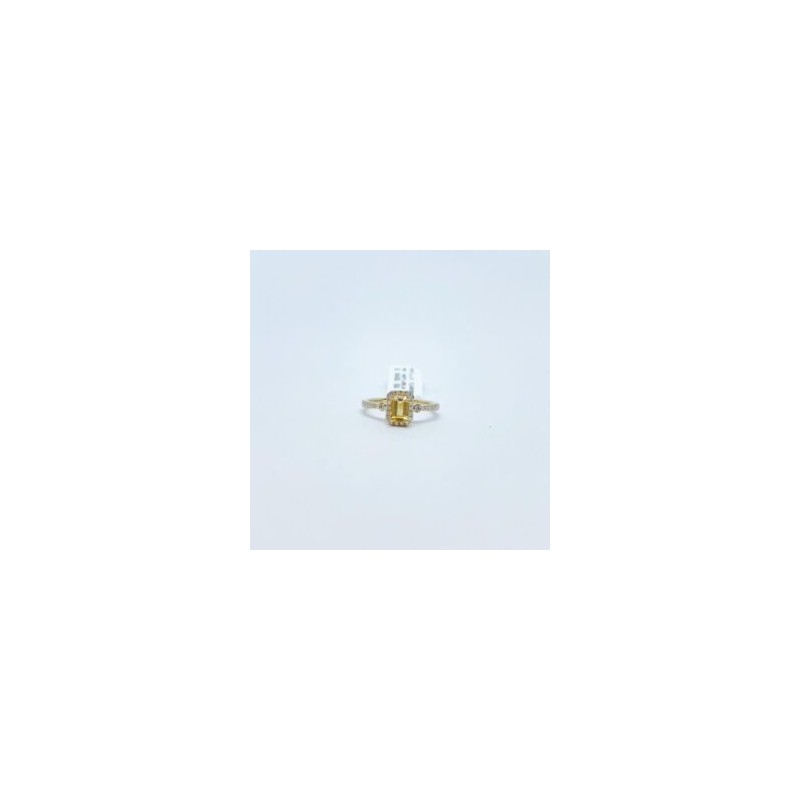 Anillo Cuadro Citrino Con Diamantes – Victoria Fine Jewelry