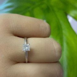 Anillo de Compromiso Diamante Princess #5171392862 – Victoria Fine Jewelry