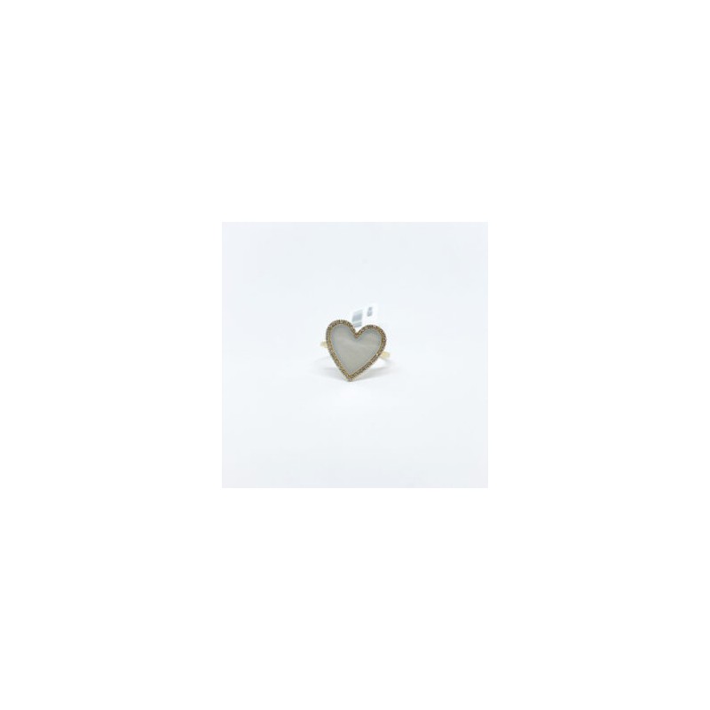 Anillo Corazón Madre Perla con Diamantes – Victoria Fine Jewelry