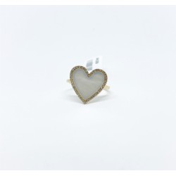 Anillo Corazón Madre Perla con Diamantes – Victoria Fine Jewelry