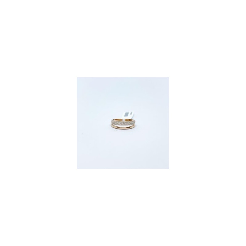 Anillo Doble Con Diamantes Pave – Victoria Fine Jewelry