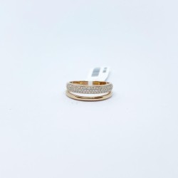Anillo Doble Con Diamantes Pave – Victoria Fine Jewelry