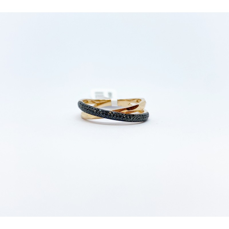 Anillo Doble de Diamante Negro – Victoria Fine Jewelry
