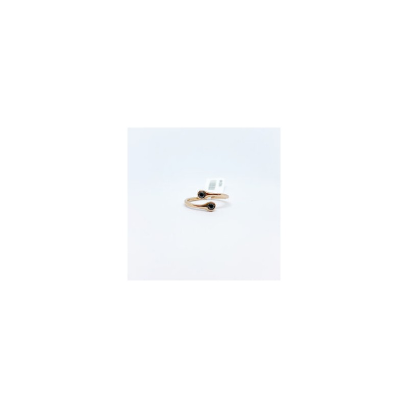 Anillo Doble Diamante Negro – Victoria Fine Jewelry