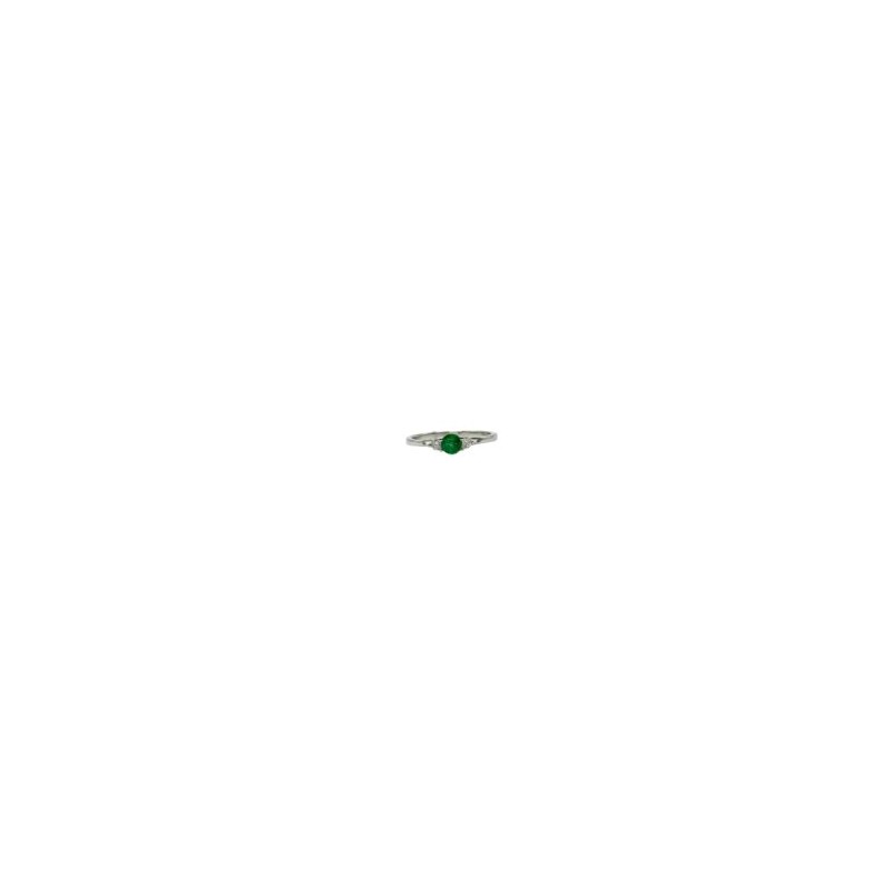 Anillo Esmeralda Redonda Con Diamantes – Victoria Fine Jewelry