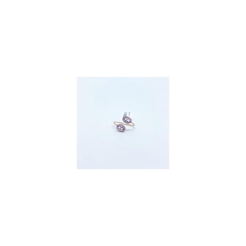 Anillo Doble Oval Amatista – Victoria Fine Jewelry