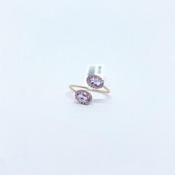 Anillo Doble Oval Amatista – Victoria Fine Jewelry