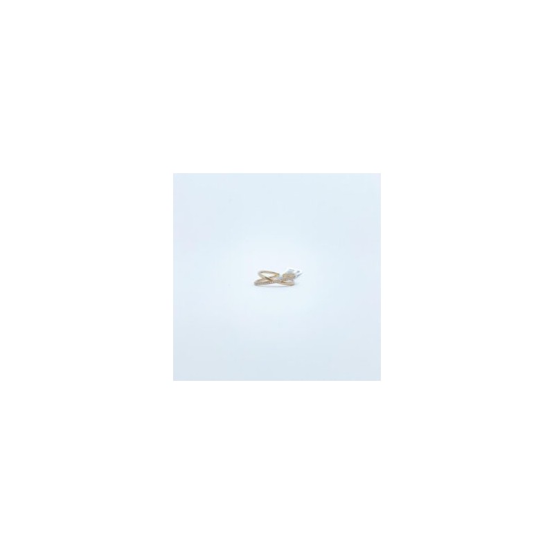 Anillo En X Con Diamantes – Victoria Fine Jewelry