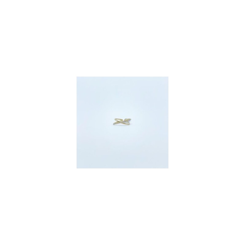 Anillo En X Con Diamantes – Victoria Fine Jewelry