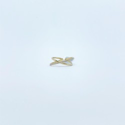 Anillo En X Con Diamantes – Victoria Fine Jewelry