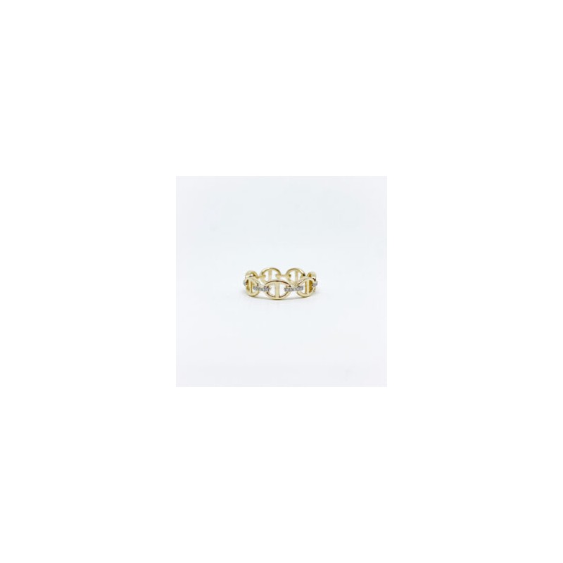 Anillo Eslabones con Diamantes – Victoria Fine Jewelry