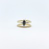 Anillo Gota de Diamante Negro con Churumbela – Victoria Fine Jewelry