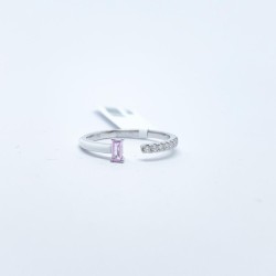Anillo Esmaltado Con Zafiro Rosa – Victoria Fine Jewelry