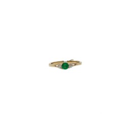 Anillo Esmeralda Redonda Con Diamantes – Victoria Fine Jewelry