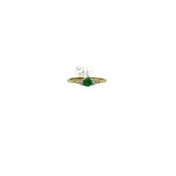Anillo Esmeralda Redonda Con Diamantes – Victoria Fine Jewelry