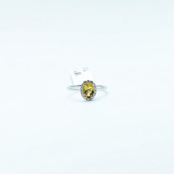 Anillo Oval Citrino Con Diamantes – Victoria Fine Jewelry