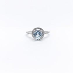 Anillo Redondo Aguamarina – Victoria Fine Jewelry