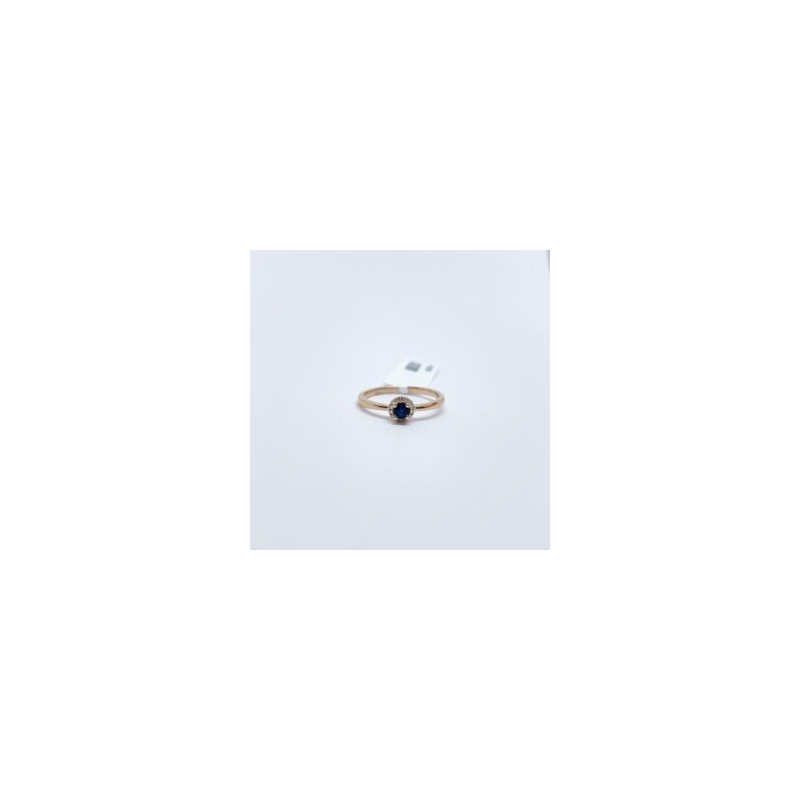 Anillo Redondo Zafiro Con Halo De Diamantes – Victoria Fine Jewelry