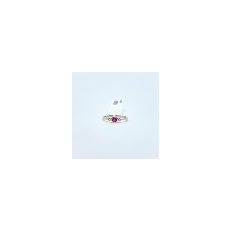 Anillo Rubí Biselado Con Diamantes – Victoria Fine Jewelry